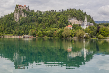 Fototapeta na wymiar Blejski grad (Bled castle) in Slovenia