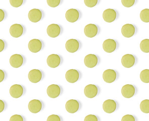macarons seamless pattern. macarons isolated on white background.
