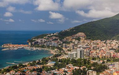Obraz premium Aerial view of Budva, Montenegro
