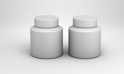3d containers/ bottles/ jar mockup