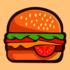 vector illustration of a burger