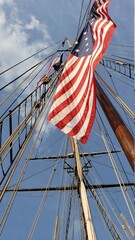 flag and mast