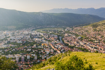 Aerial view of Mostar. Bosnia and Herzegovina