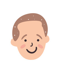 man cartoon head vector design