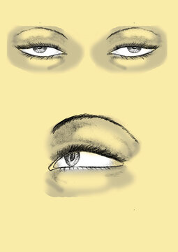 Set of the Human Eyes