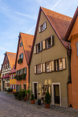 Medieval houses in Dinkelsbuhl, Bavaria state, Germany