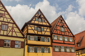 Medieval houses in Dinkelsbuhl, Bavaria state, Germany