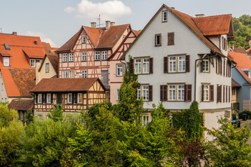Fototapeta na wymiar Old houses in Schwabisch Hall, Germany