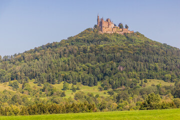 Hohenzollern Castle in the state of Baden-Wuerttemberg, Germany