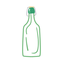 green glass bottle vector design