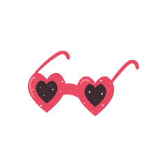 hearts glasses icon vector design