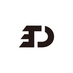 Obraz premium abstract letter rd simple motion geometric logo vector