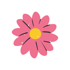 pink flower icon isolated vector design