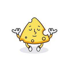 Cute cheese mascot logo design