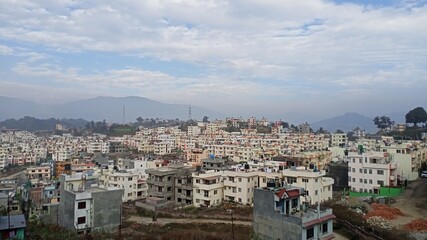 Fototapeta na wymiar panorama of the city, kathmandu nepal city