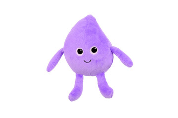 Plush toys for a baby on a white background 