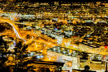 Fototapeta na wymiar ベルゲンの町並みの夜景