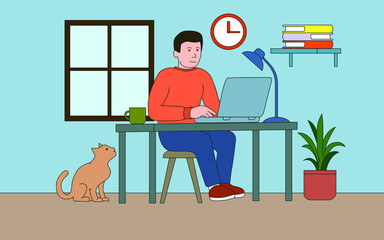 Person working on laptop