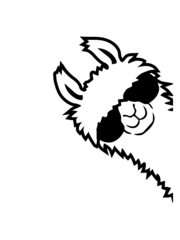 Lama guckt seitlich  © Style-o-Mat-Design