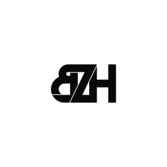 bzh letter original monogram logo design
