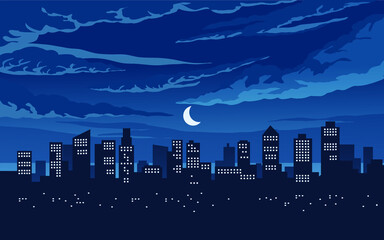 Night city skyline © Johnster Designs