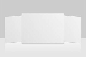 Realistic blank postcard illustration for mockup. 3D Render.