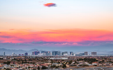 Las Vegas skyline - obrazy, fototapety, plakaty