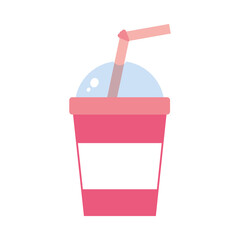 soda cup icon, colorful design