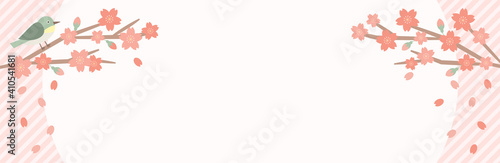 桜 さくら 春 Pop バナー 横長 フレーム 枠 文字入れ用 Advertisement Wall Mural Advertiseme Harukichi