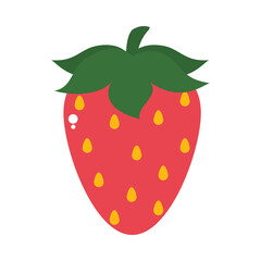 strawberry fruit icon, colorful design