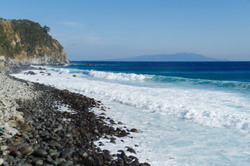 稲取岬から眺める伊豆大島