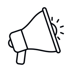 megaphone device icon, line style