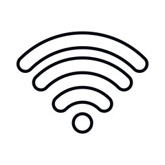 wifi signal icon, line style