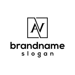Modern vector graphic for AV letter , perfect for any company or business icon.