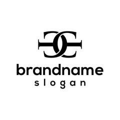 Modern vector graphic for CC or EE logo, perfect for any company or business icon.
