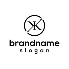 Modern vector graphic for Initial KK, Perfect for any company or business icon.