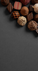 background material of chocolate confectionery. チョコレート菓子の背景素材
