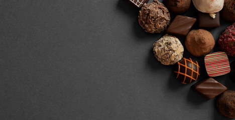 background material of chocolate confectionery. チョコレート菓子の背景素材