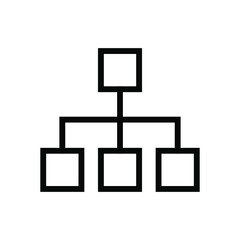 Business and commerce line icon. Organization diagram outline style for web and app. Vector illustration on a white background. Isolated EPS 10