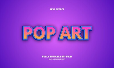 pop art style editable text effect