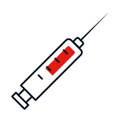 medical syringe icon, colorful design