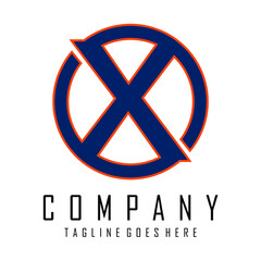 letter X logo inside a circle