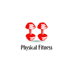Fitness logo club. Fitness Centre logo with barbell icon. Gym Logo concept. Healthy Center logo. sport icon