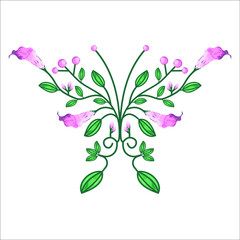 flower and butterfly