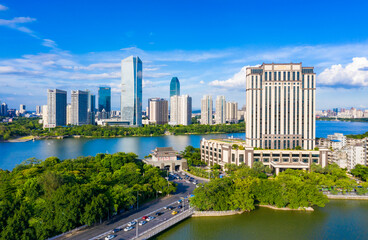 Fototapeta premium Urban scenery of Huizhou City, Guangdong Province, China