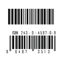 Vector image of two barcode designs