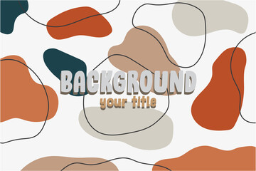 Abstract background. Wall art minimalist, Hand drawing various shapes and doodle objects. Modern Design contemporary - vector illustration.