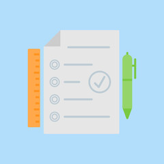 Flat design document project. Vector Illustration for mobile app, website.