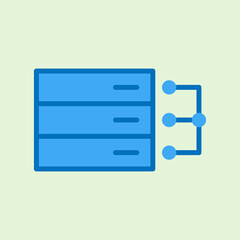 Flat design database. Vector Illustration for mobile app, website.