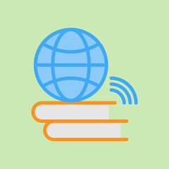 Flat design global education. Vector Illustration for mobile app, website.